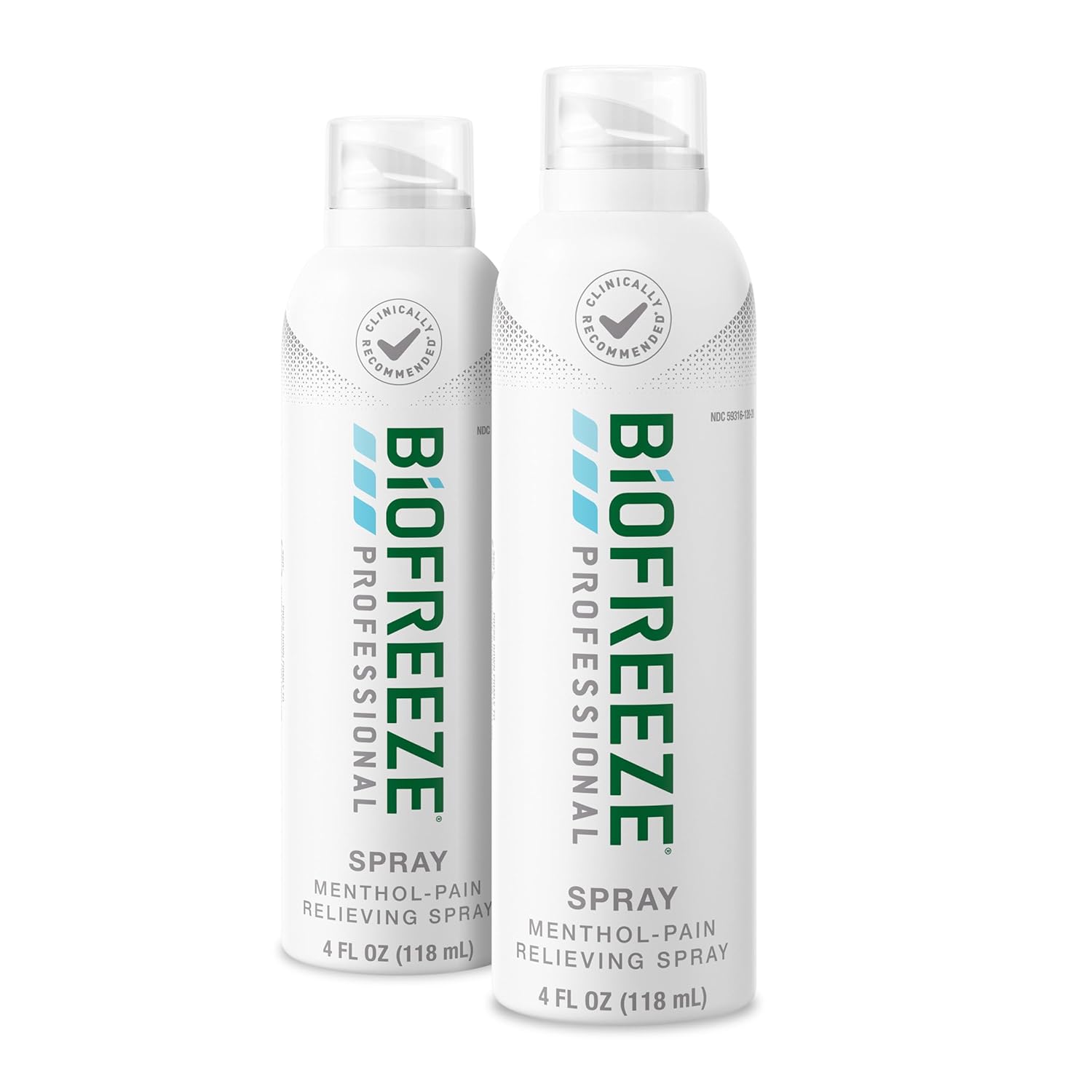 Biofreeze Professional Strength Pain Relief Aerosol Spray, Arthritis Pain Reliever, Knee & Lower Back Pain Relief, Sore Muscle Relief, FSA Eligible, 2 Pack (4 FL OZ Biofreeze Menthol Spray)