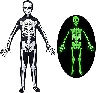 Spooktacular Creations Halloween Kids Scary 3D Skeleton Costume for Boys, Toddlers Skeleton Costume for Halloween Dress Up