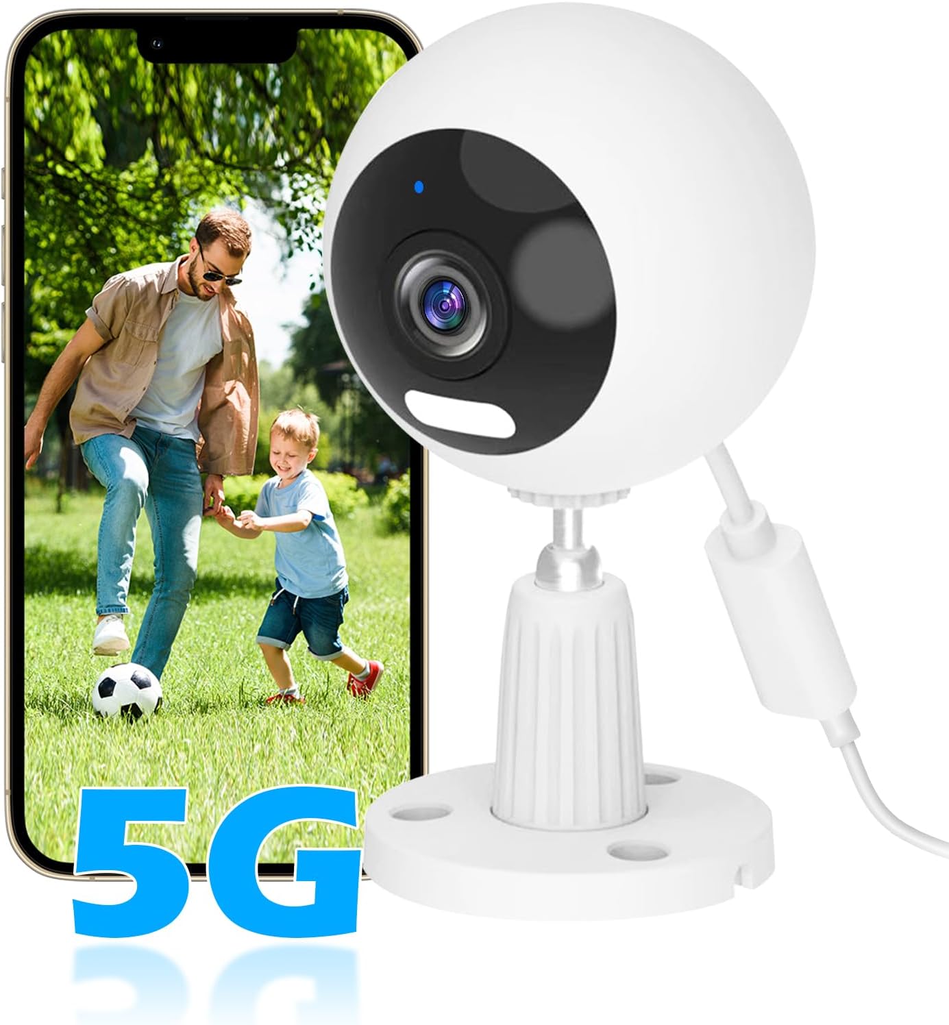 5G/2.4G Outdoor/Indoor Security Camera,1080P Baby/Elder/Dog/Pet Camera with Phone App, WiFi Baby Monitor, Motion Detection, Alarm Siren, Night Vision, IP66 Waterproof, Two-way Talk, SD/Cloud