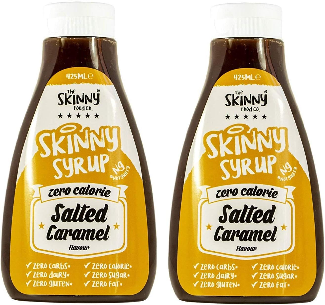 The Skinny Food Co. Zero Calorie Salted Caramel Syrup, 425 ml (2 Pack)