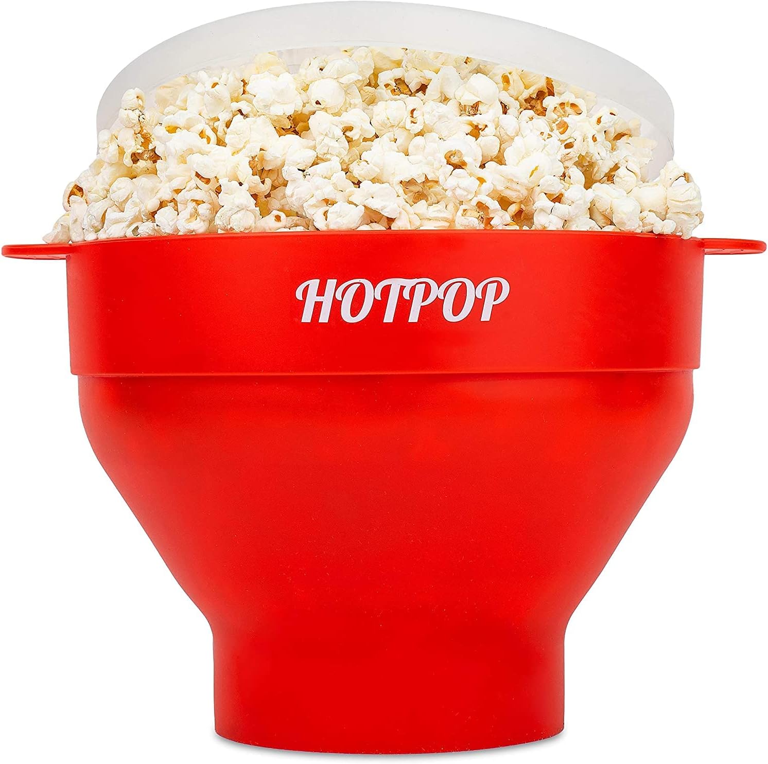 The Orginal HotPop Silicone Popcorn Maker - Microwave Popcorn Popper with Handles - Collapsible Bowl, Heat-Resistant, Easy to Clean, Ideal for Family Movie Nights, 15-Cup Capacity - Black