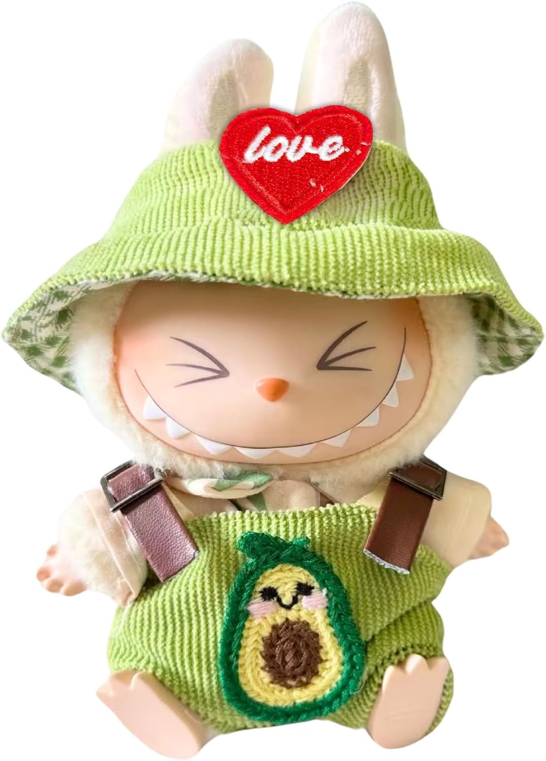 Clothes for Doll,Cute Outfit Set with Hat & Accessories for 17cm Dolls,Soft Cotton Clothing (No Doll) (Green)