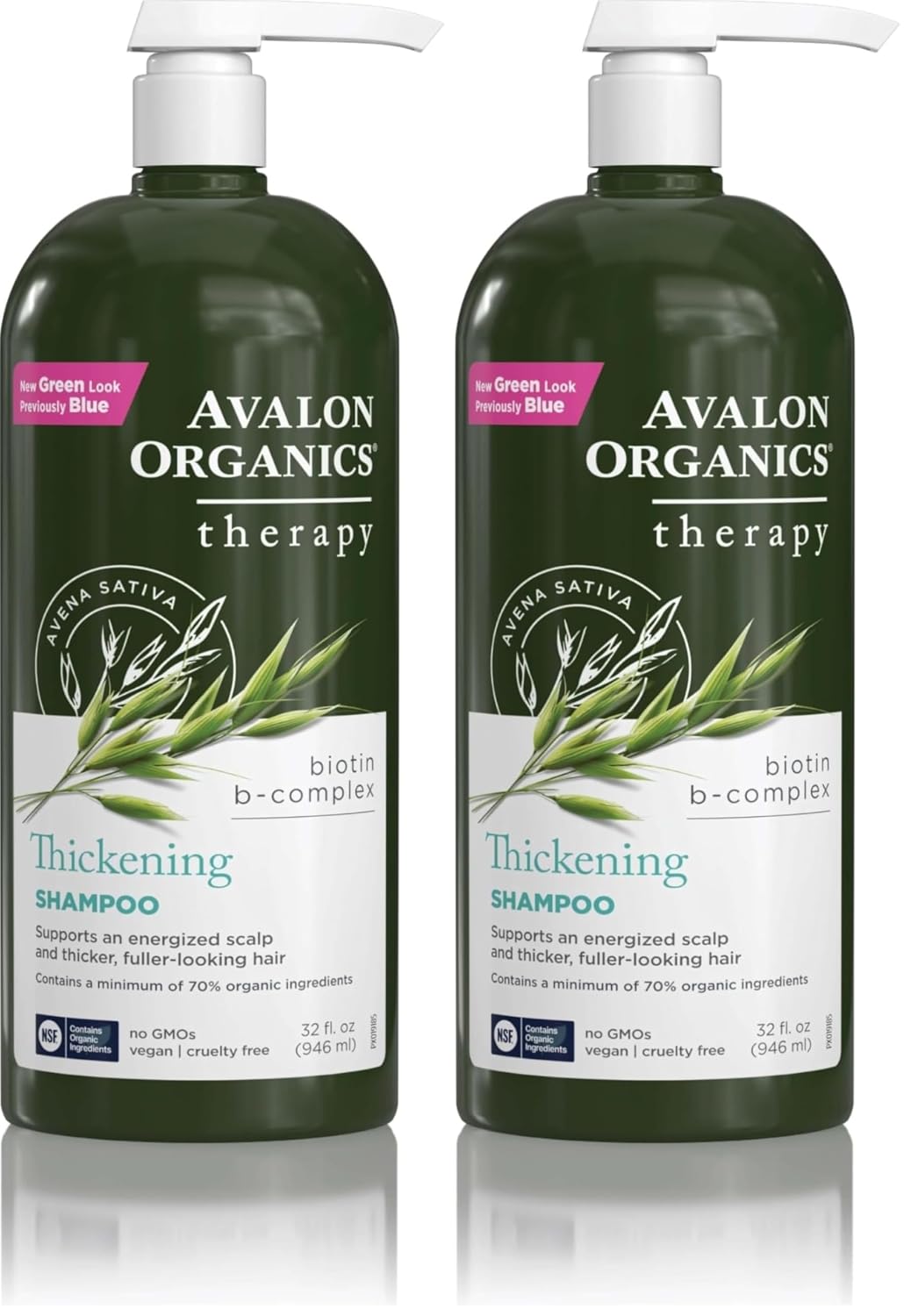 Avalon Organics Therapy Biotin B-Complex Thickening Shampoo,32 oz,(Pack of 2)