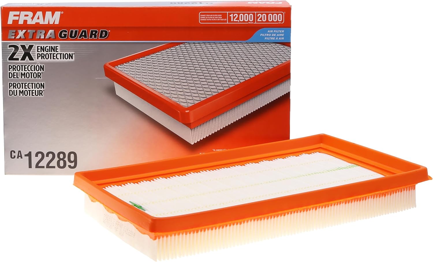 FRAM Extra Guard Flexible Panel Engine Air Filter Replacement, Easy Install w/Advanced Engine Protection and Optimal Performance, CA12289 for Select Lexus, Subaru and Toyota Vehicles