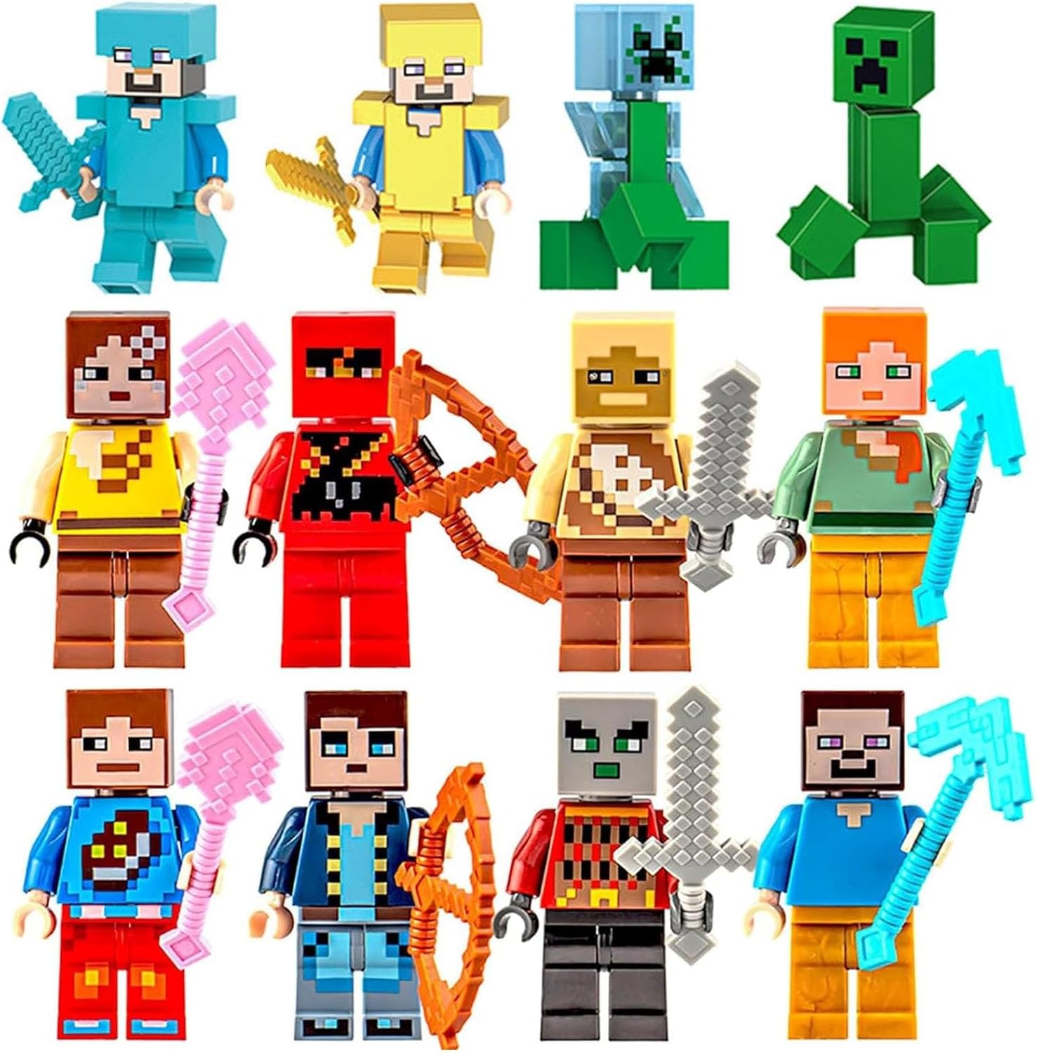 12pcs Cake Toppers Cake Decorations, 3D Happy Birthday Topper for NTN Game Cupcake Toppers Happy Birthday Cake Decorations for Kids