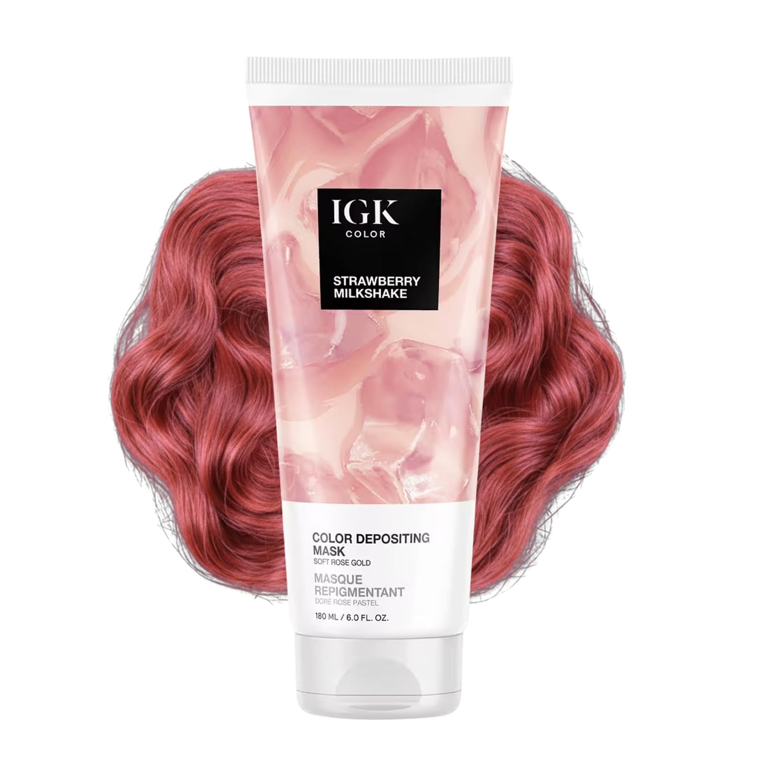 IGK Strawberry Milkshake Hair Gloss + Semi-Permanent Color Depositing Mask