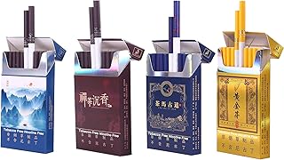 Herbal Cigarettes - Tobacco and Nicotine Free, Infused with Natural Herbs and Honey (4 Packs, 80 Smokes)