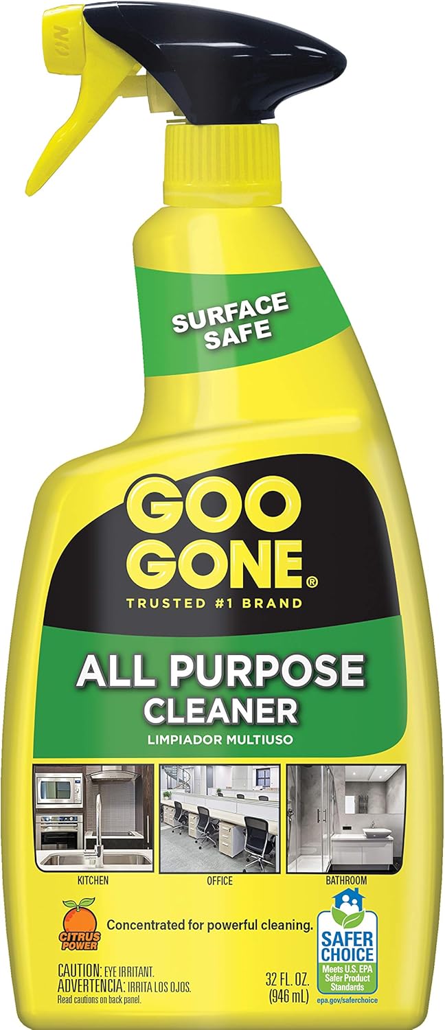 Goo Gone All-Purpose Cleaner - 32 Ounce - Removes Dirt, Grease, Grime, Multi Surface, Multi Purpose, De-Greaser, Cleaning Spray