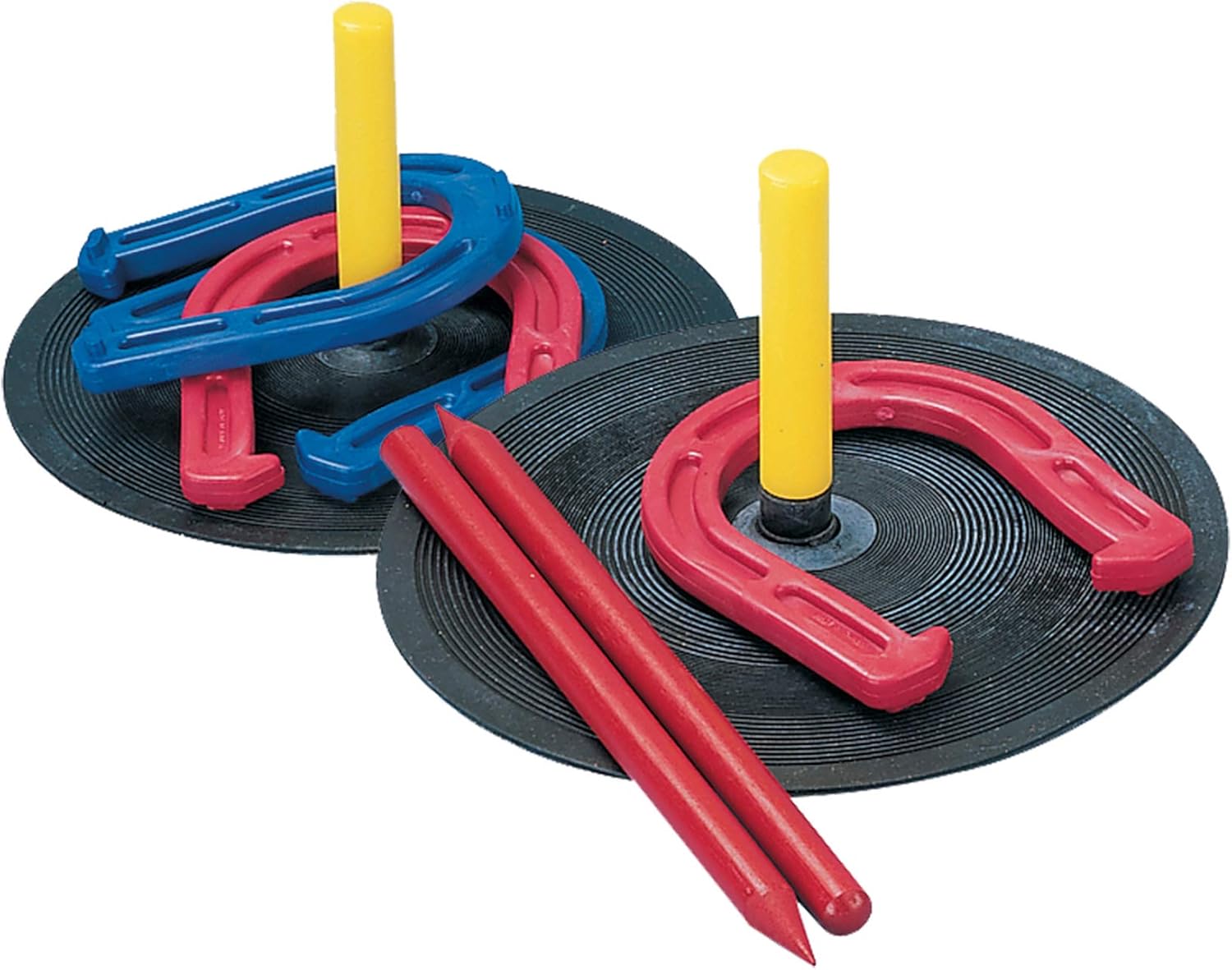 Champion Sports Indoor/Outdoor Horseshoe Set Red