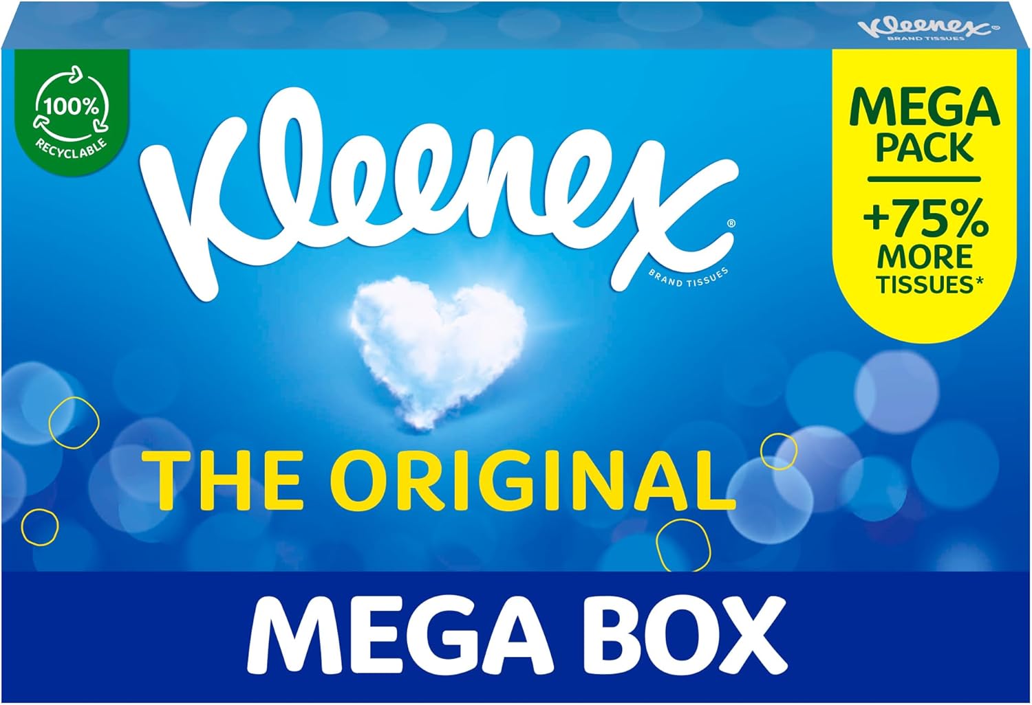 Kleenex Original Facial Tissues Mega Pack - Always Soft & Strong Facial Tissue, 112 Sheets