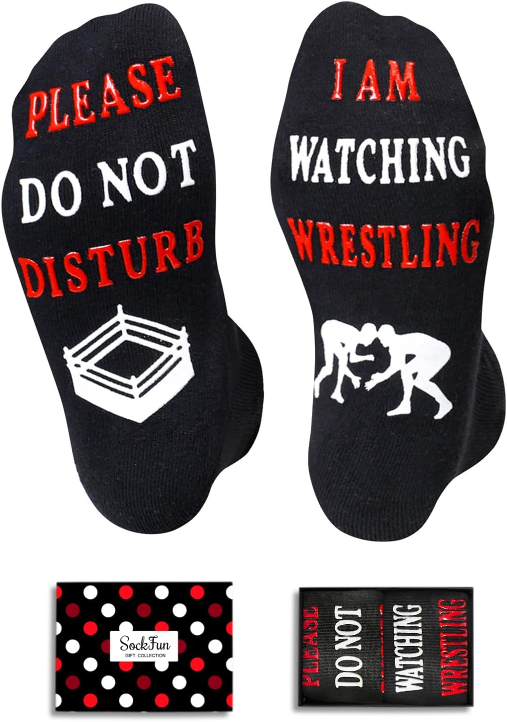 HAPPYPOP Racing Gifts For Men - Wrestling Football Fishing Gifts, Funny Socks For Him