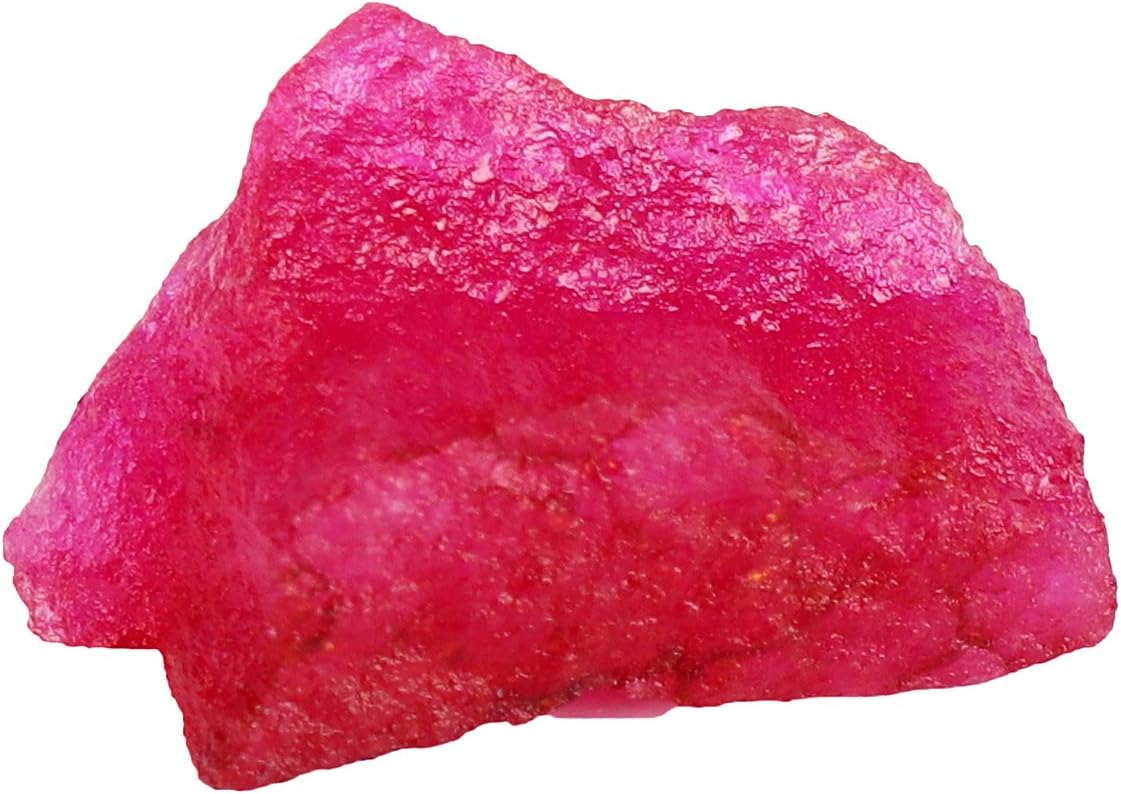 REAL-GEMS Genuine Natural Ruby Red Rough Stone 10-105 Ct Certified Uncut Healing Crystal Loose Gemstone