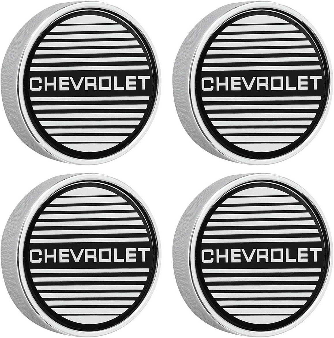 General Motors GM Restoration Set of 4 New Chrome N90 Aluminum Wheel Center Caps Replacement for 1983-1988 Chevrolet Monte Carlo SS Super Sport