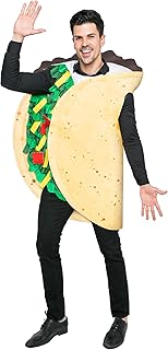 Spooktacular Creations Taco Costume Adult Halloween Costume Burrito Food Costume for Halloween Dress Up Cosplay Party