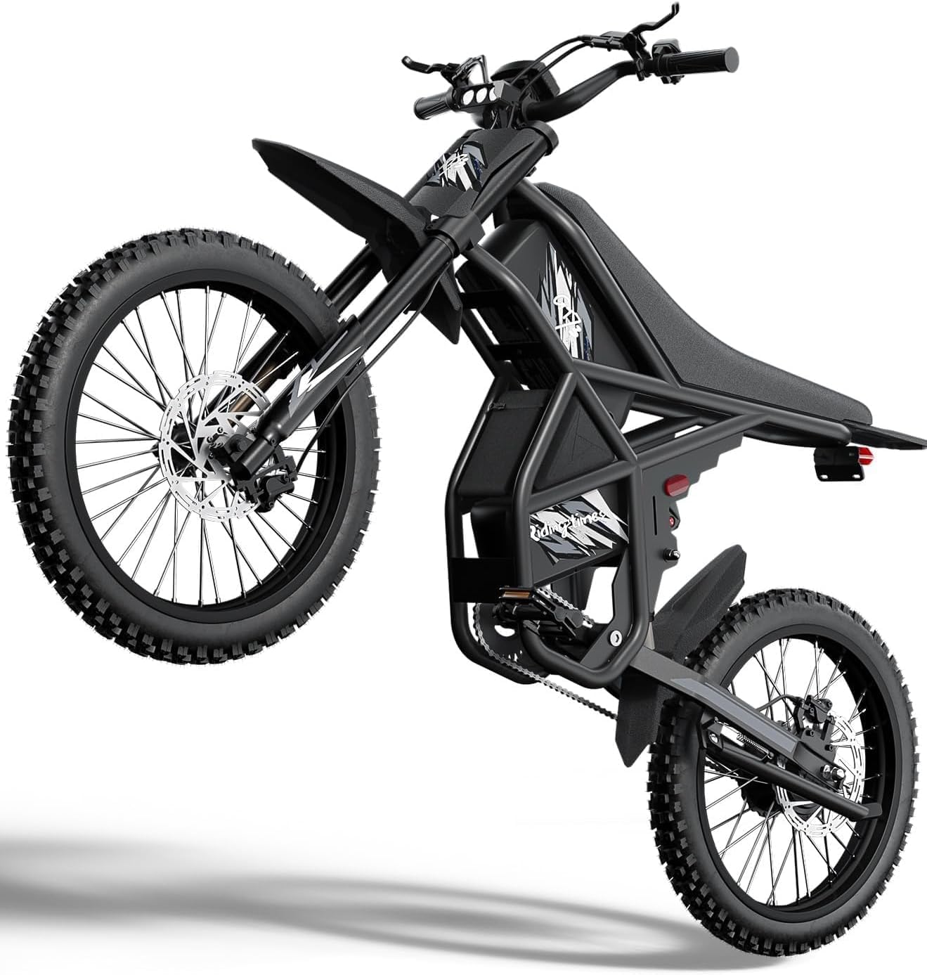 Electric Dirt Bike for Adults, Upgraded 3000W 60V 50MPH //2400W 48V 37MPH Dirtbike, 36.4AH Dual Battery Ebike Up to 85 Miles, 25" Motorcycle Tire, UL2849 All Terrain for Mountains, Snow, Sand
