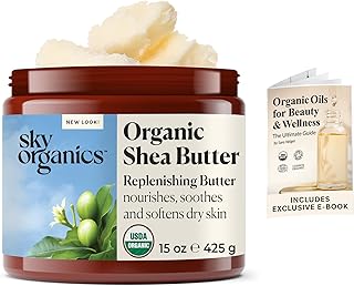Sky Organics - Organic Shea Butter, 15 oz - Nourishes, Soothes, and Softens Dry Skin - Raw & Undefined - Essential Fatty Acids & Antioxidants - Natural, Vegan & Cruelty Free - Skin Care & Self Care