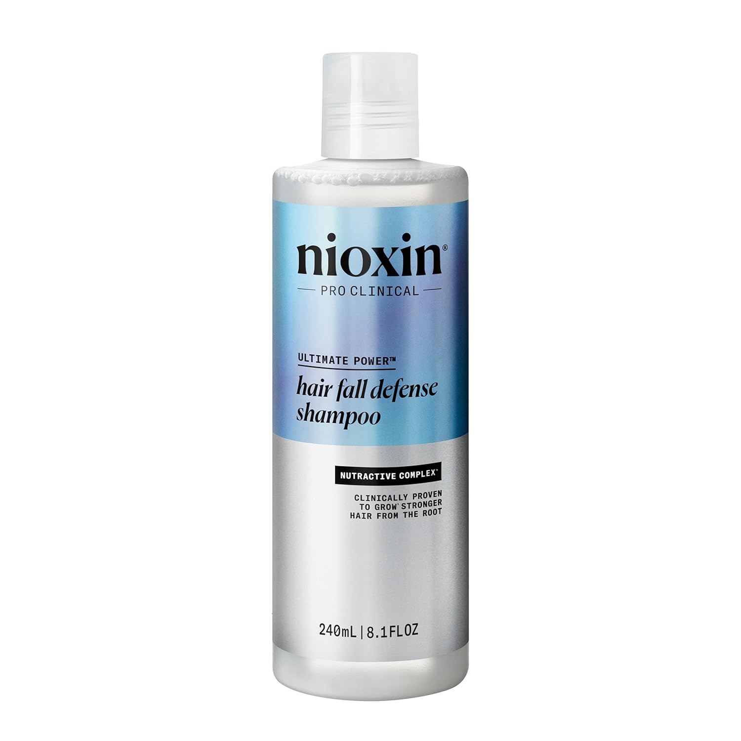 Nioxin Hair Fall Defense Shampoo | Activates Hair Follicles for Visibly Less Hair Loss| With Lauric Acid, Caffeine, Niacinamide and Sandalore