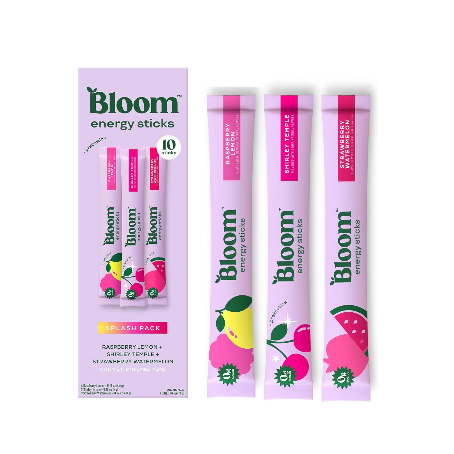 Bloom Nutrition Energy Drink Powder Packets, Variety, 10 Count