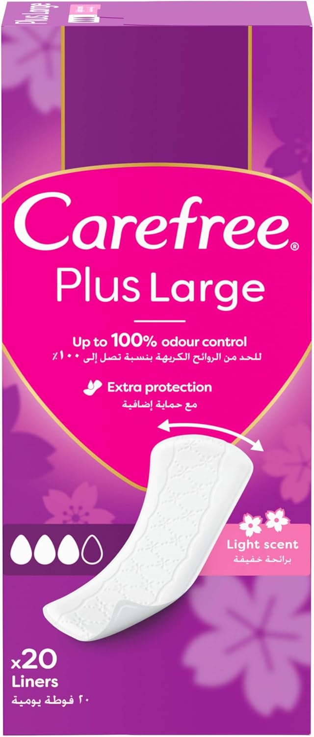 Carefree Plus Large Pantyliners - Pack of 60