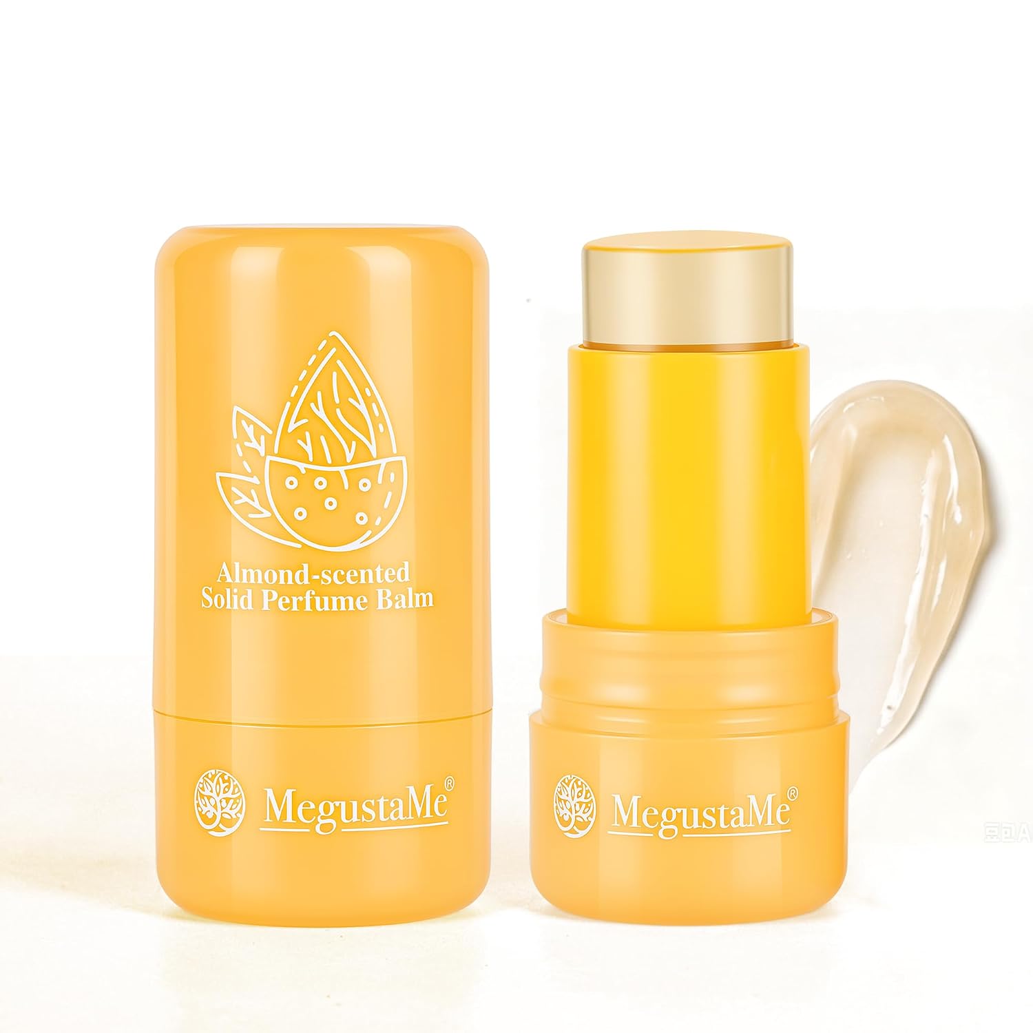 Almond Scent Solid Perfume Stick for Women, Fragrance Balm, Non‑Greasy Non‑Sticky, Paraben, Phthalate & Alcohol Free, Vegan Cruelty‑Free Portable Travel Scent Stick