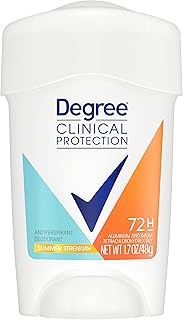 Degree Clinical Protection Antiperspirant Deodorant 72-Hour Sweat & Odor Protection Summer Strength Antiperspirant for Women 1.7 oz