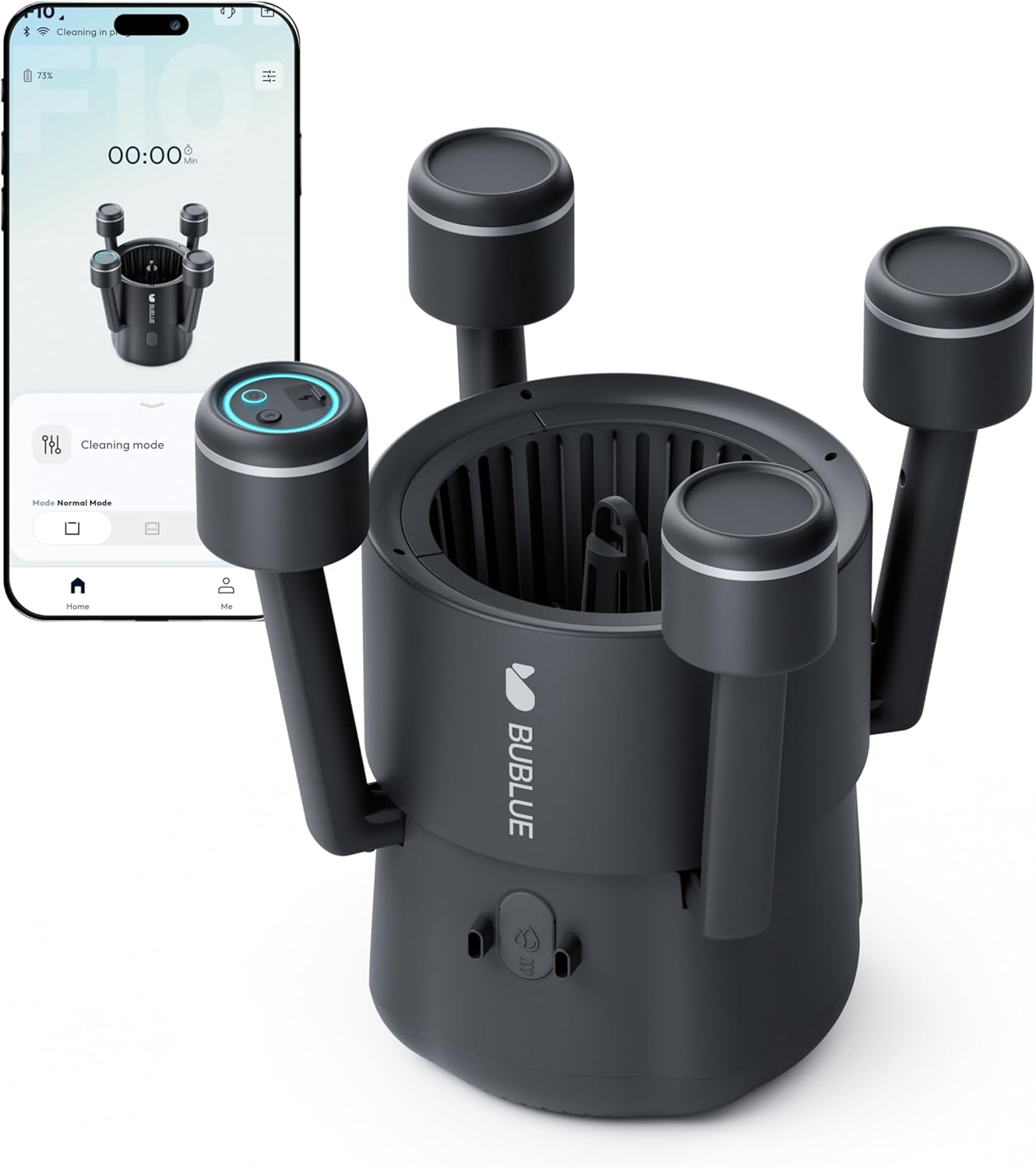 BuVortex V5 Pool Skimmer Robot, Pool Cleaner with Powerful Suction, Dual Motor, 5L Filter, Dual Cleaning Modes, Smart App Control, One-Tap Docking, LED, AI Navigation, for Pools up to 538 Sq.Ft