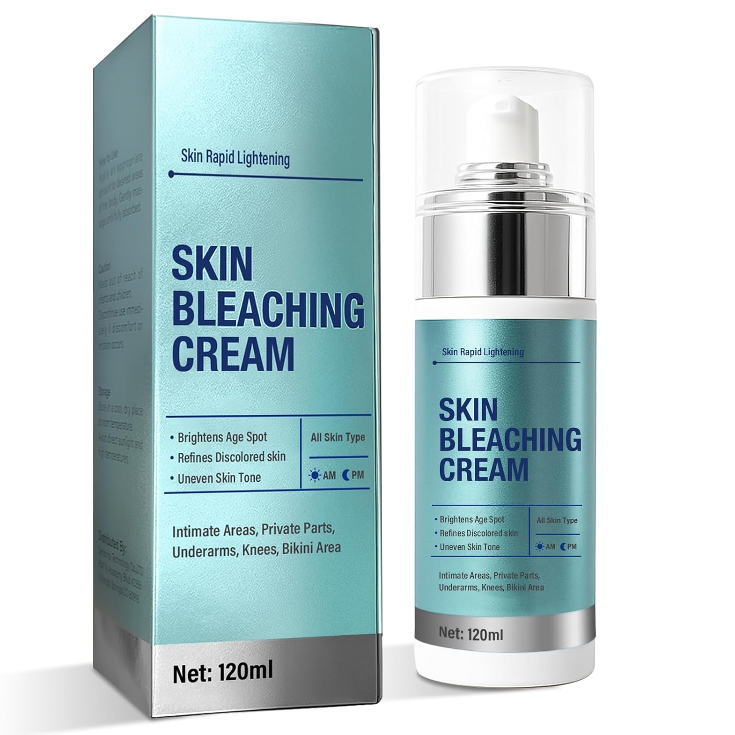 Skin Bleaching Cream-for Intimate Areas & Body, Skin Care Lightening Cream-for Private Parts, Underarms, Knees, Elbows, Inner Thighs, Bikini Areas, Dark Spot Remover for Face(4.0 Fl Oz)