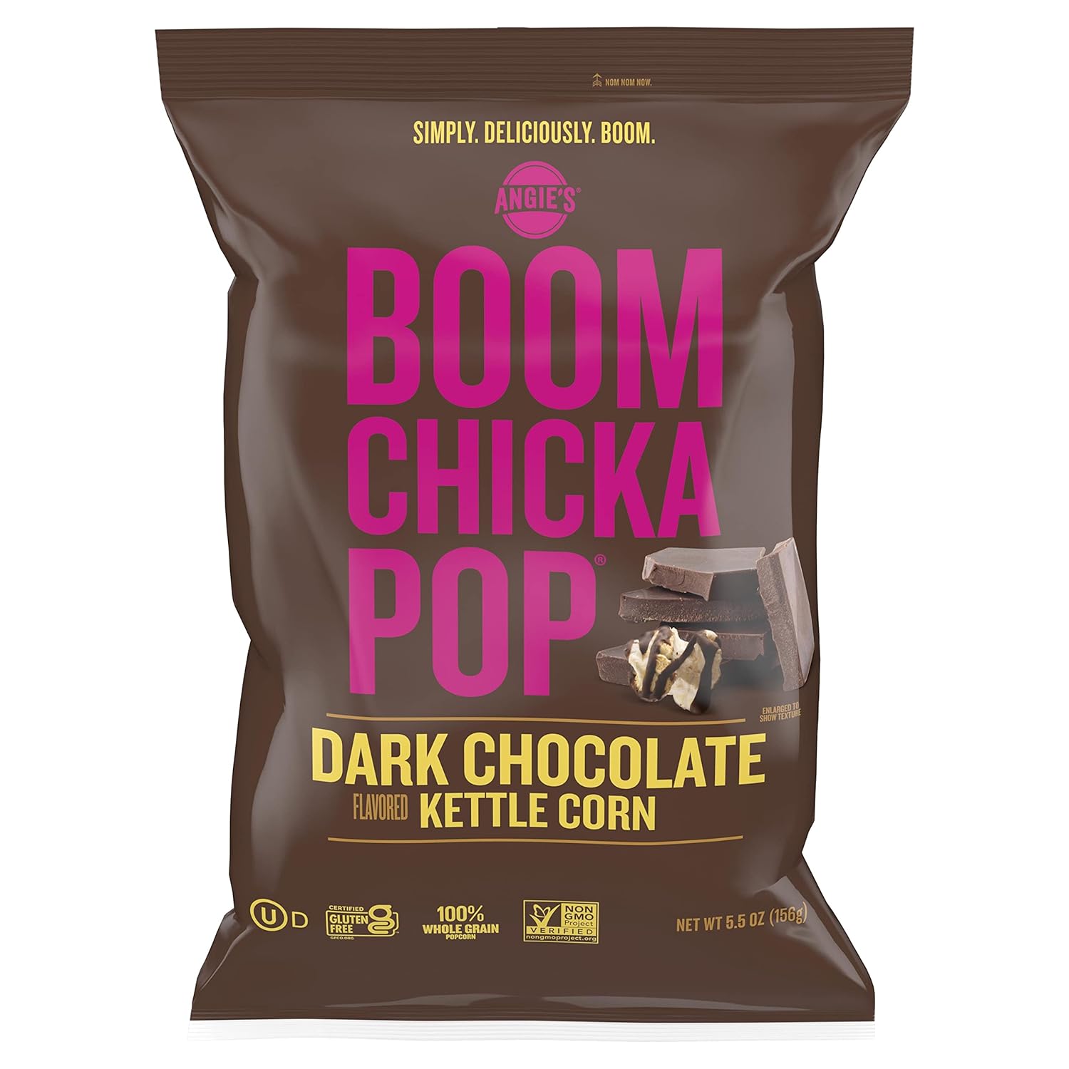 Angie's BOOMCHICKAPOP Dark Chocolaty Drizzled Sea Salt Kettle Corn, 5.5 Ounce Bag