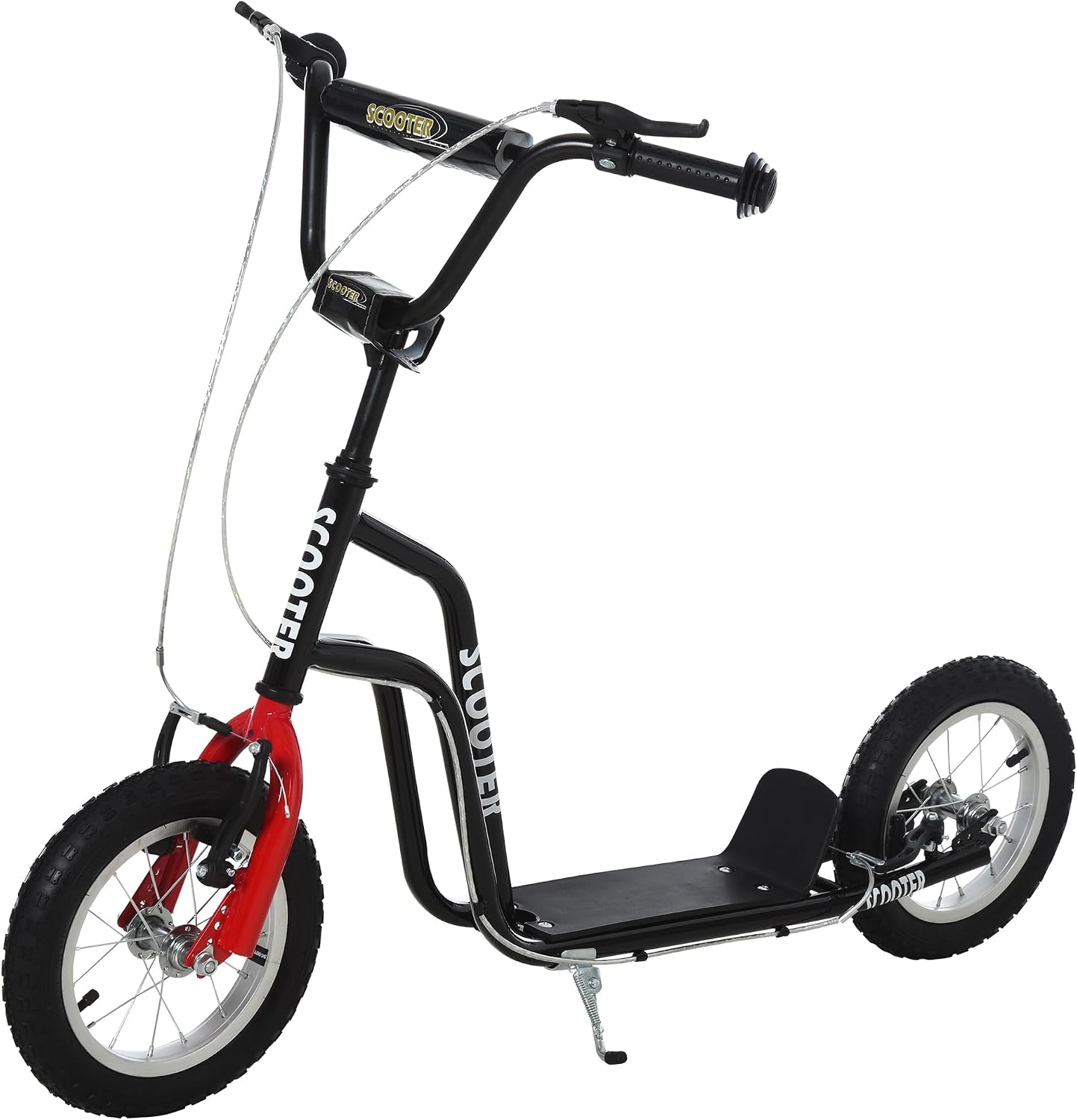 HOMCOM Stunt Scooter 12' ' Rubber Tyre with Dual Brakes