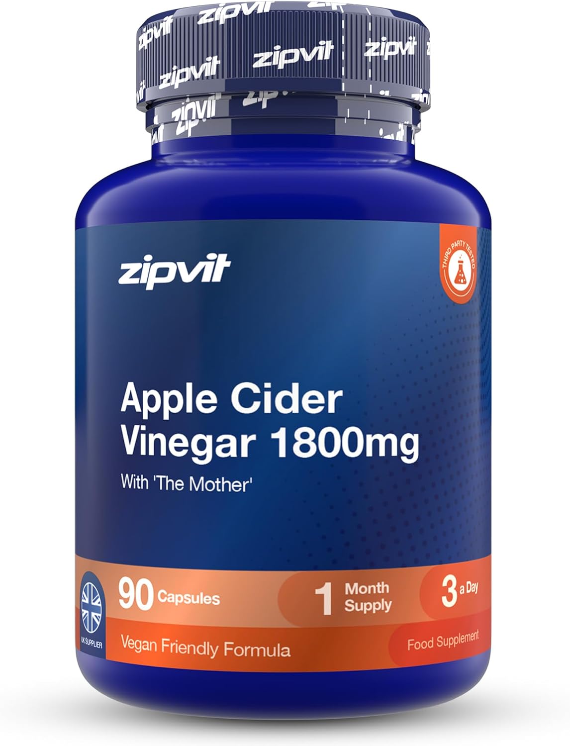 Zipvit Apple Cider Vinegar Capsules with The Mother 1800mg - 90 Capsules