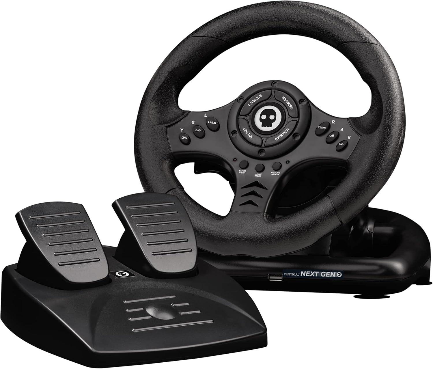 Numskull Next-Gen Multi Format Racing Wheel with Pedals - Compatible with Xbox Series X|S, Xbox One, PS4, Nintendo Switch and PC - Realistic Steering Wheel Controller Accessory