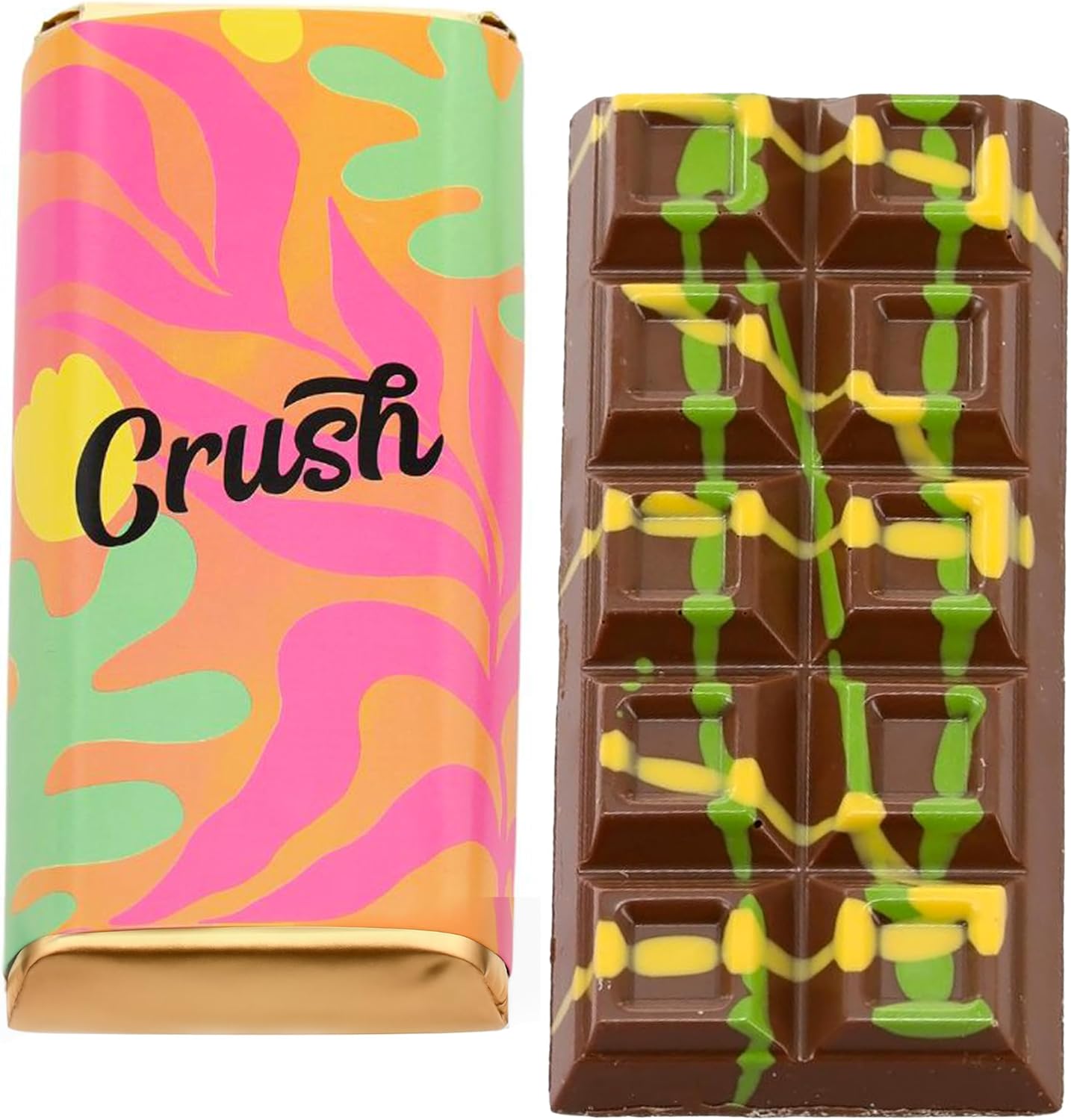 Crush Dubai Pistachio Chocolate Bar - 210 g | Elegant Gift | Stuffed with a Unique Blend of Toasted Katafi, Pistachio Cream & Tahini | A New Luxury Twist on the Traditional Knafeh Dessert