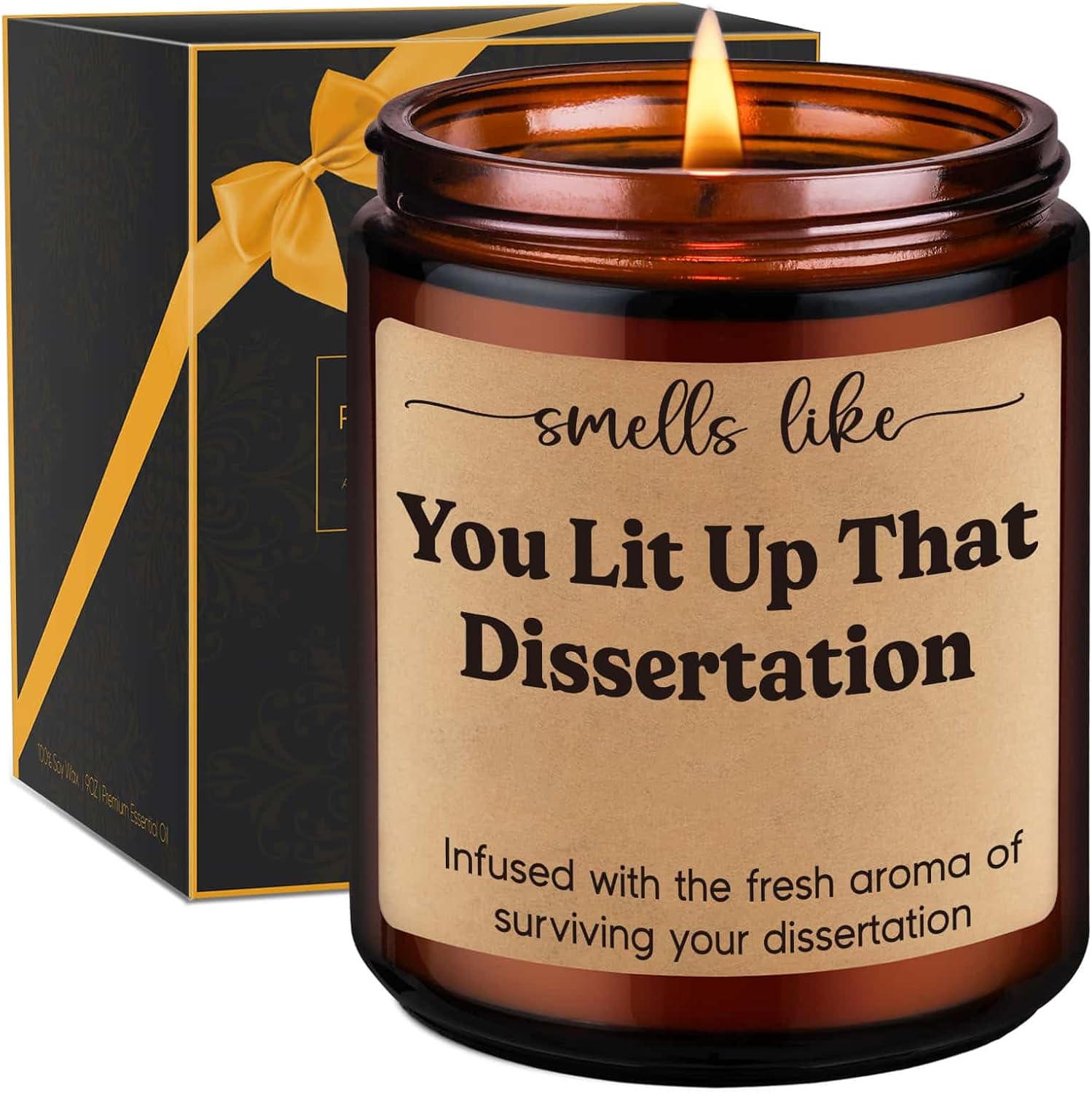 GSPY Soybean Wax Scented Candle - PhD Graduation Gifts, Doctorate Degree Gifts for Women, Men - Funny Dissertation, Congratulations, 2025 Graduation Ideas for Him, Her, Doctoral Graduates, PhD Student