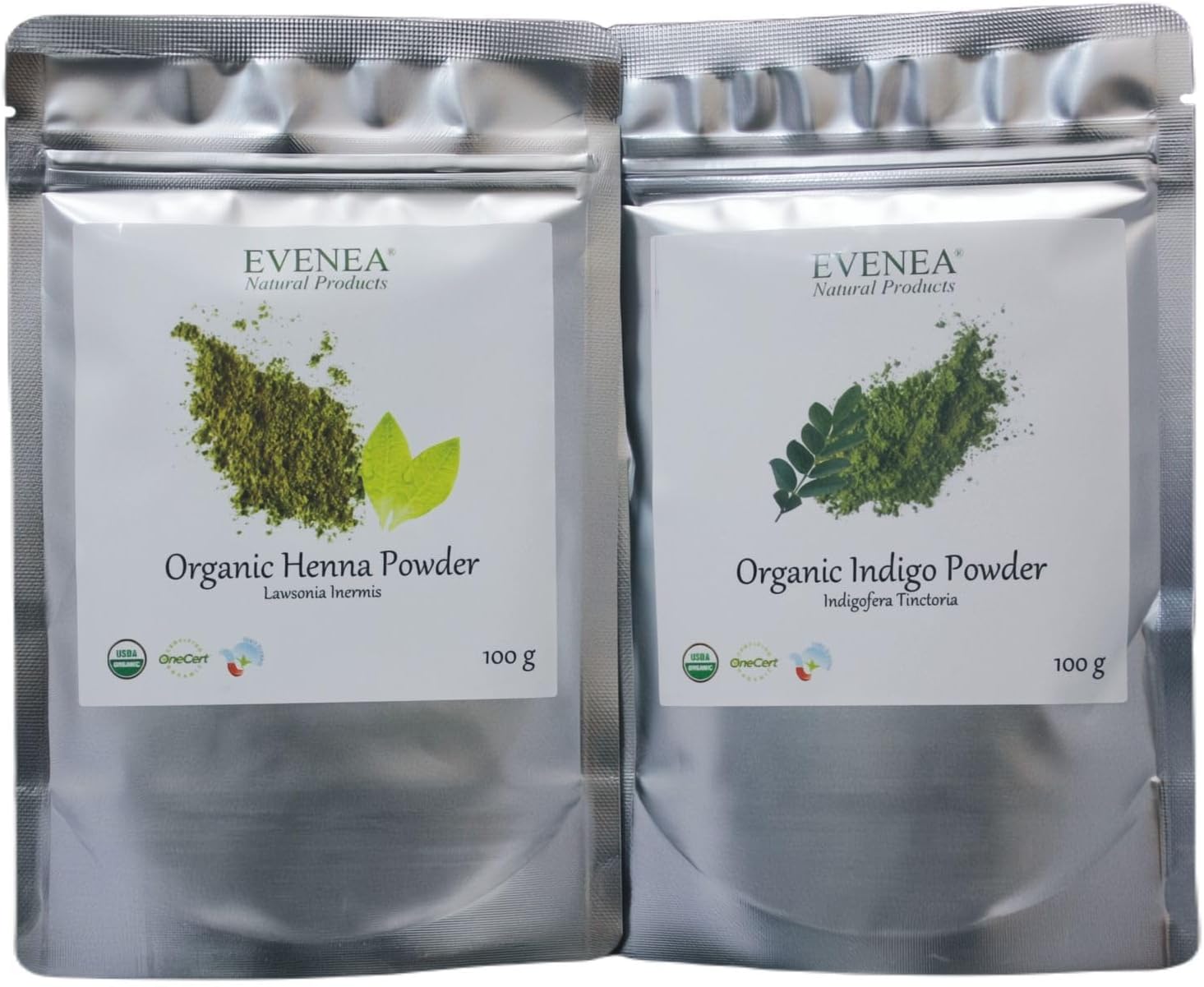 100g Pure Organic Henna + 100g Pure Organic Indigo (India)