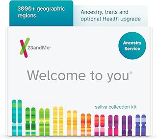 23andMe Ancestry Service - DNA Test Kit with Personalized Genetic Reports Including Ancestry Composition with 4000+ Geographic Regions, Family Tree, DNA Relative Finder and Trait Reports