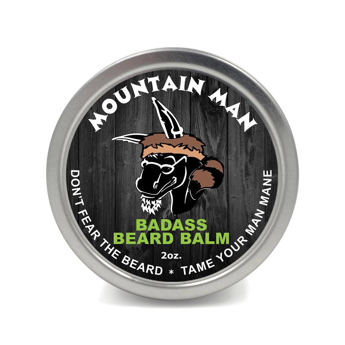 Badass Beard Care Beard Balm - Mountain Man Scent, 2 Ounce - All Natural Ingredients, Keeps Beard and Mustache Full, Soft and Healthy, Reduce Itchy and Flaky Skin, Promote Healthy Growth