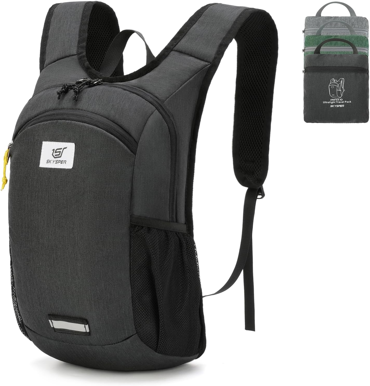 SKYSPER 10L Hiking Backpack Lightweight Packable Back Pack Small Travel Daypack for Women Men Foldable Outdoor Rucksack