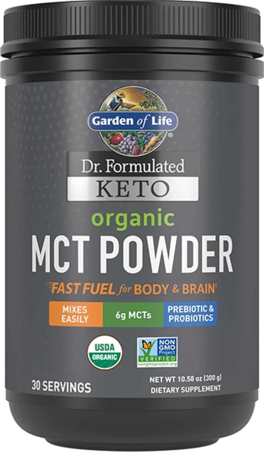 Garden of Life Dr. Formulated Organic MCT Powder from Coconuts, 30 Servings
