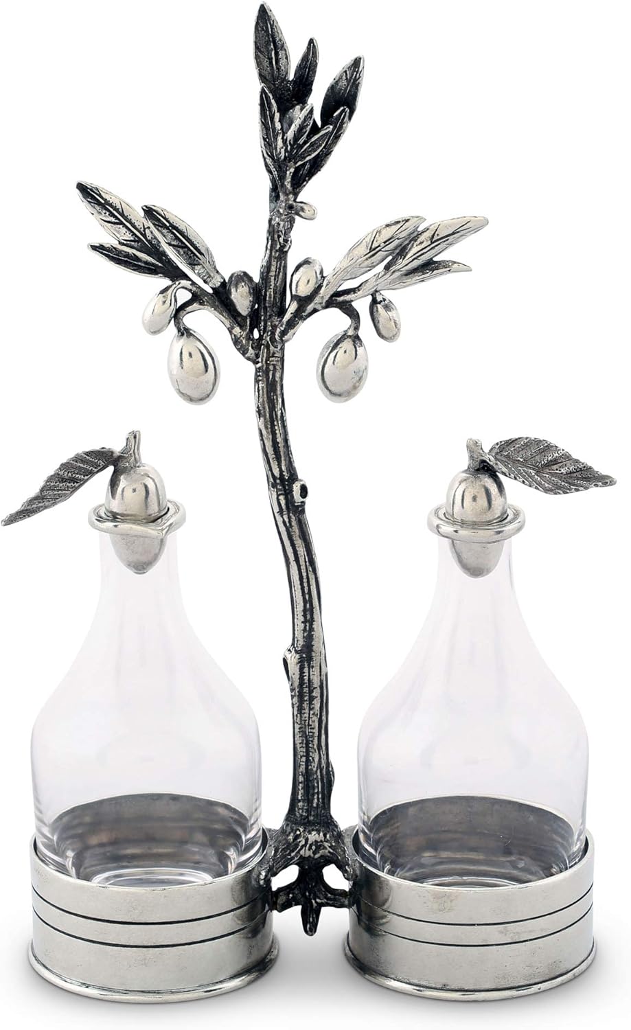 Vagabond House Pewter Olive Oil & Vinegar Set 9.5 inch Tall
