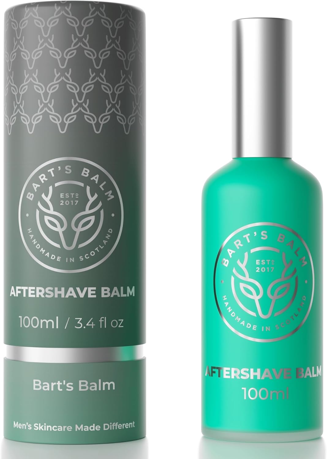 BART'S BALM Aftershave Balm 100ml Handmade–Sandalwood Oil After shave Balm Men -Argan Oil - Sensitive Post Shave Balm Men