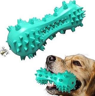 Carllg Puppy Teething Chew Toys, Dog Toys for Aggressive Chewers, Indestructible Tough Durable Dog Toothbrush Toys, Squeaky Interactive Dog Toy for Small Medium Large Breed
