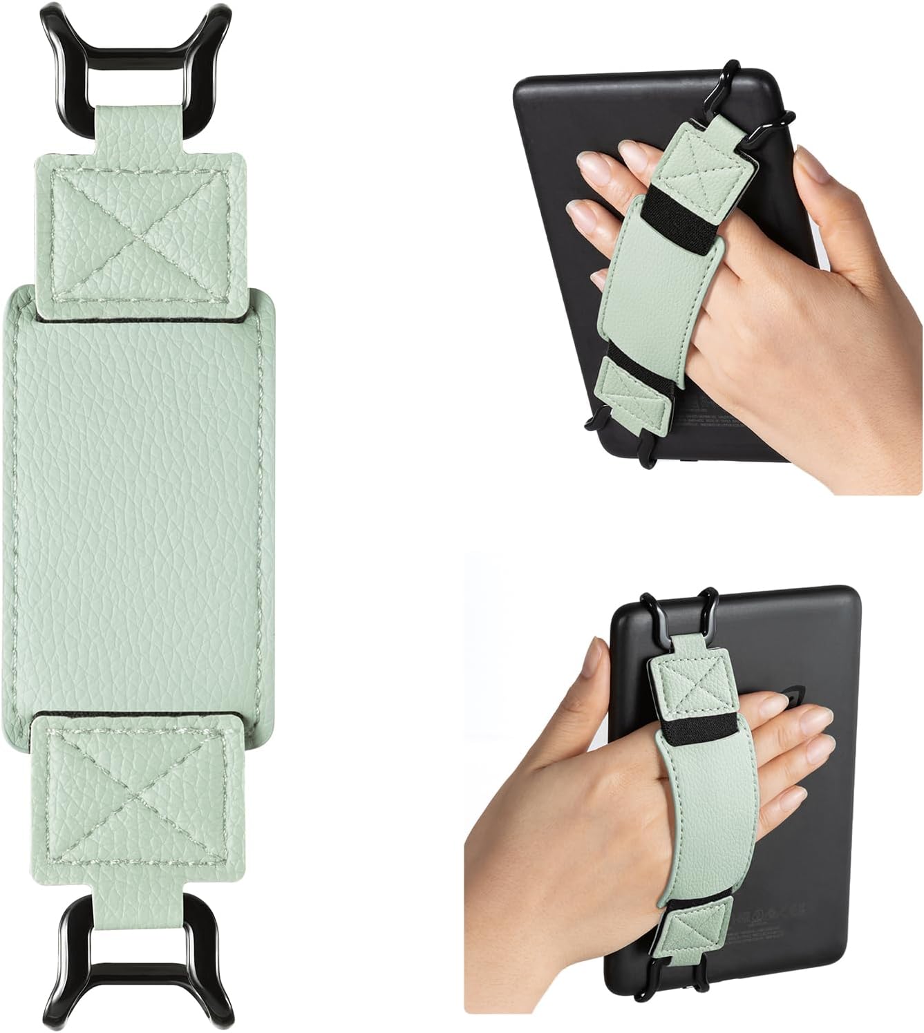 CoBak Secure Hand Strap for Kindle and Tablets - Versatile and Lightweight Finger Grip Holder for 6-7.5" Kindle/Kobo/Voyaga/Lenovo/Sony E-Book Tablet - High Elasticity, Agave Green