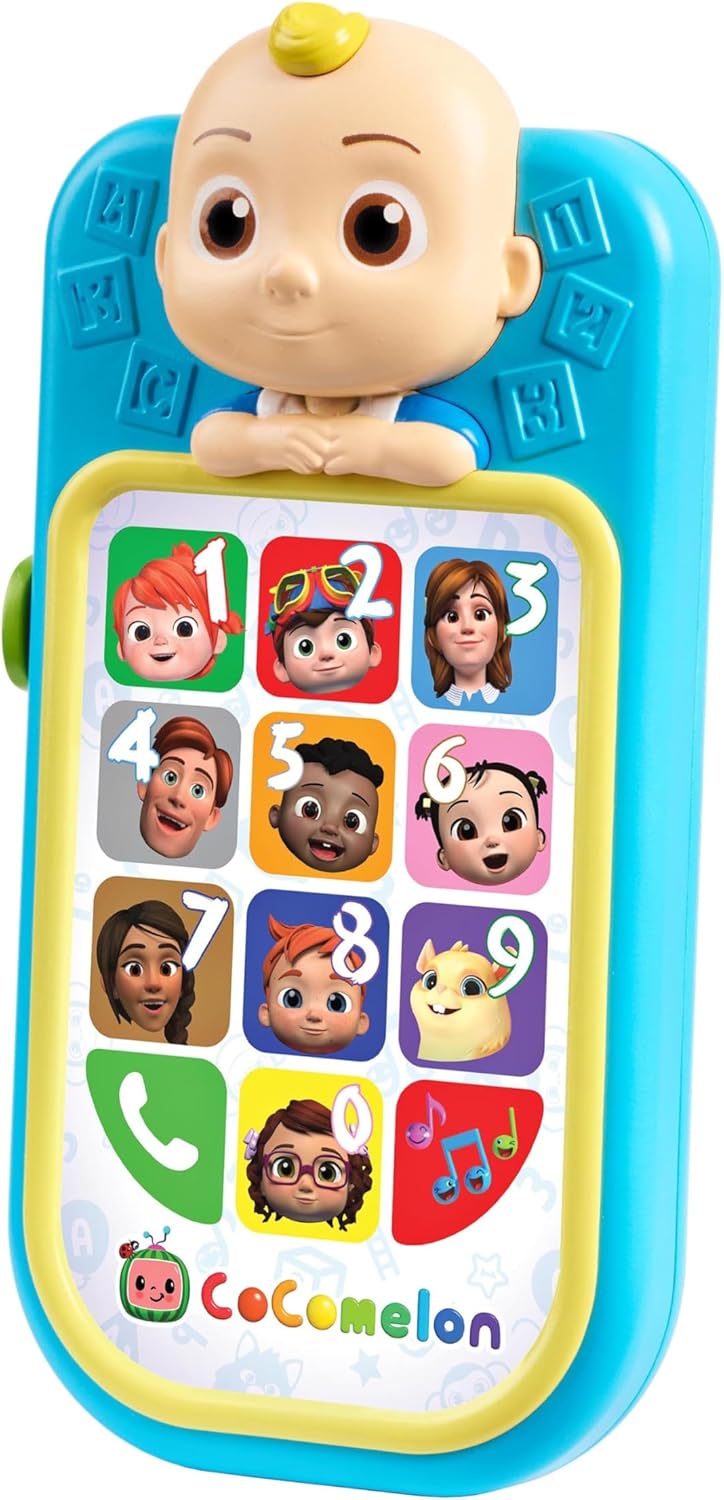 CoComelon JJ’s First Early Learning Toy Phone with Lights and Sounds, Kids Toys for Ages 18 Month by Just Play