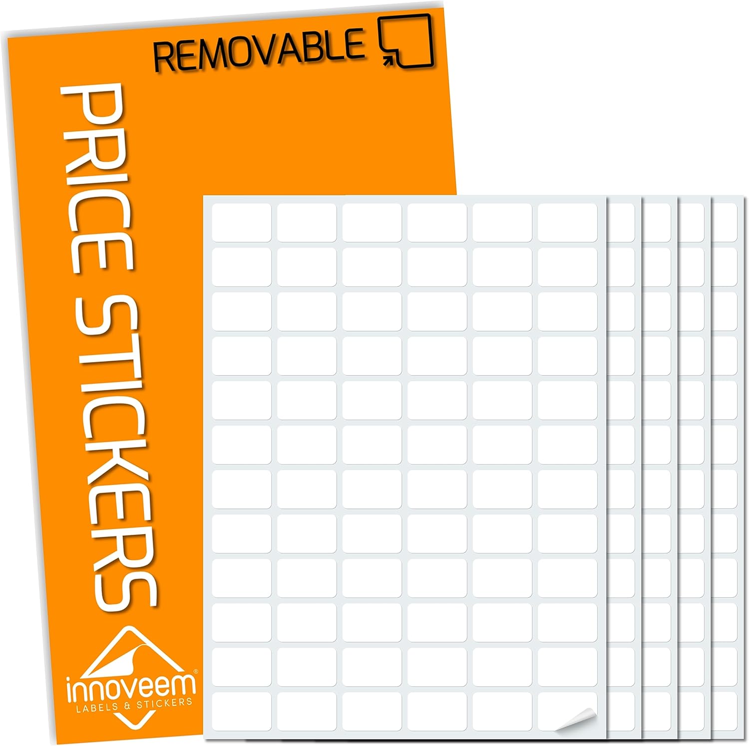 Price Stickers Easy Peel Off - 360 x Small Price Labels Stickers, 20 x 13mm Small Labels for Pricing, Sorting Inventory & Organising Home or Office, Waterproof Durable Sticky Label by Innoveem