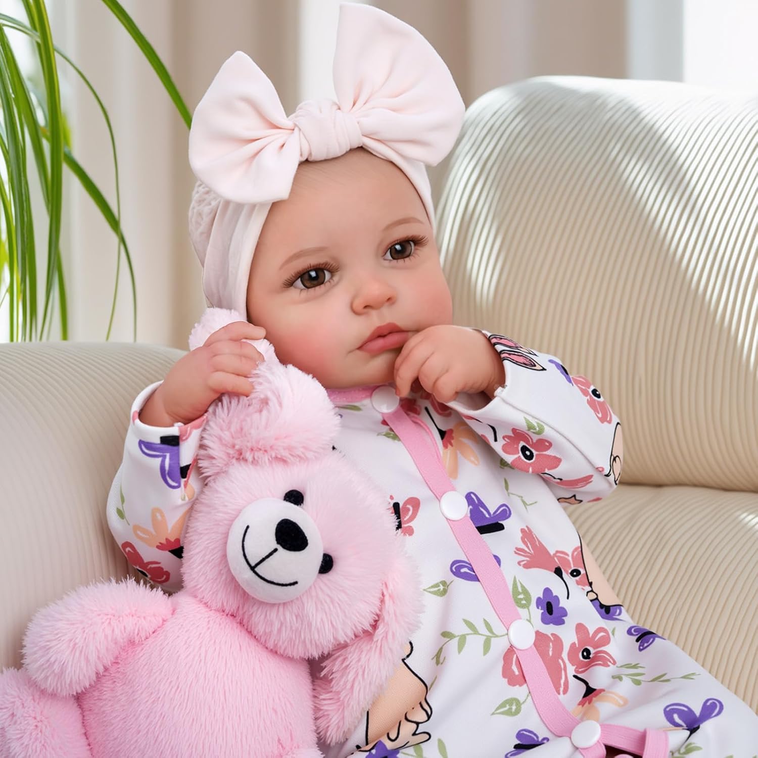 BABESIDE Reborn Baby Dolls - 20-inch Cute Soft Vinyl Realistic Baby Doll Real Life Baby Dolls with Complete Accessories Perfect for Cuddling, Playtime, and Giving