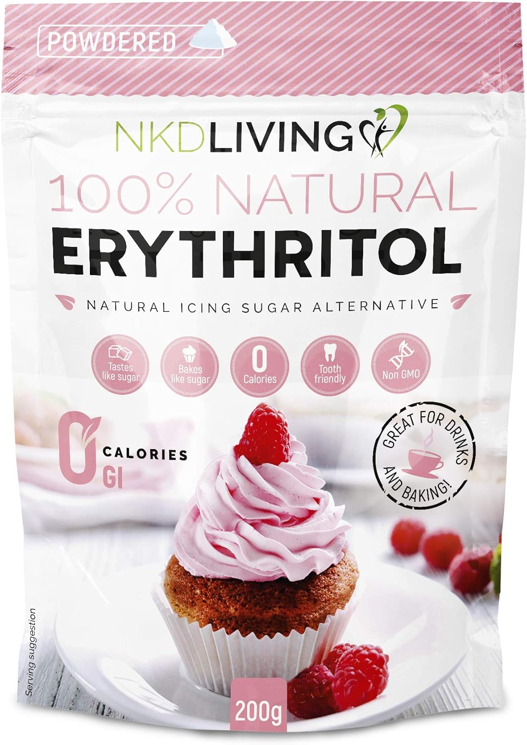 Powdered Erythritol by NKD Living - Zero Calorie Icing Sugar (200g)
