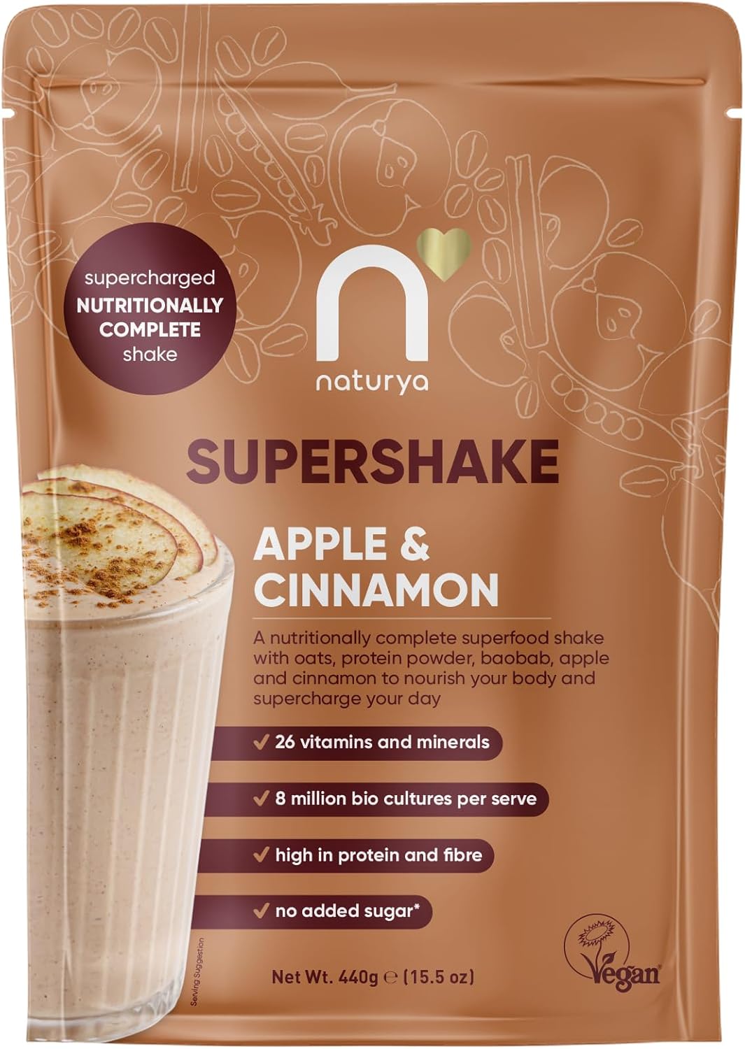 Naturya SuperShake Apple & Cinnamon 440g