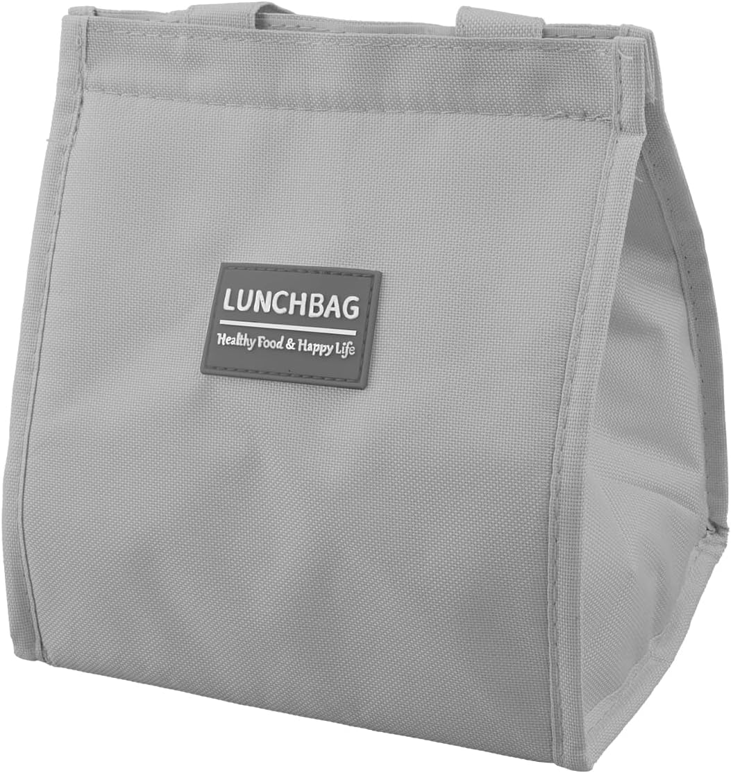 GLADFRESIT Lunch Bag - Insulated, Reusable Leakproof Thermal Lunch Box Container (Grey)