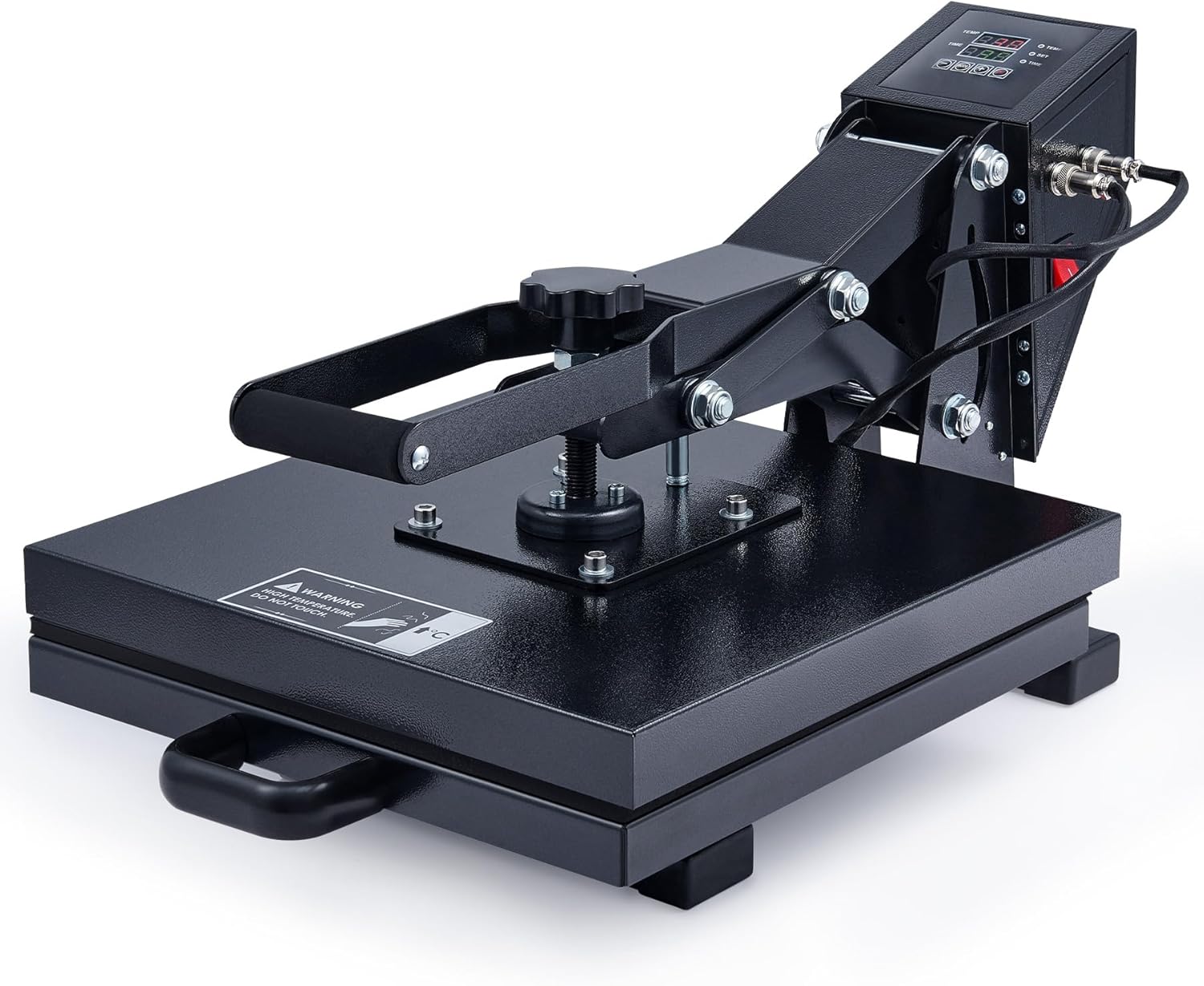 CREWORKS 38x38cm Heat Press Machine for T Shirt, 15"x15" Heat Press with Digital Control Dual Heating Tubes, Multipurpose Heat Transfer Machine for Pillows Mouse Pads Tote Bags