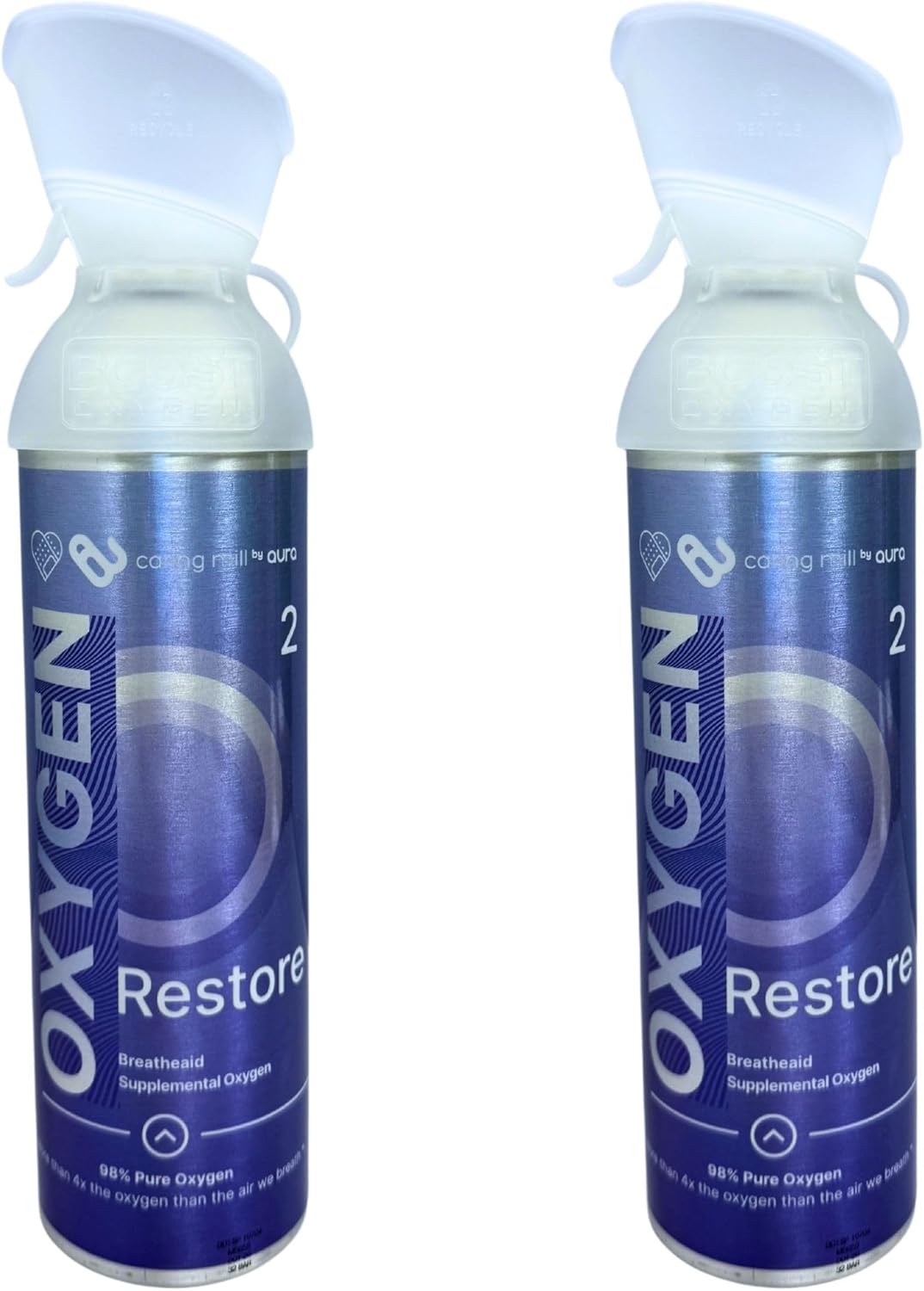 Oxygen Restore 10 Liter Portable Oxygen Canisters (2 Pack)